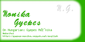 monika gyepes business card
